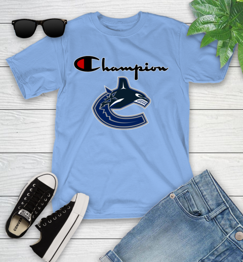 NHL Hockey Vancouver Canucks Champion Shirt Youth T-Shirt 10