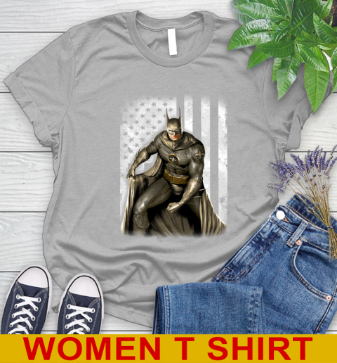 New Orleans Saints NFL Football Batman DC American Flag Shirt Women's T-Shirt 5