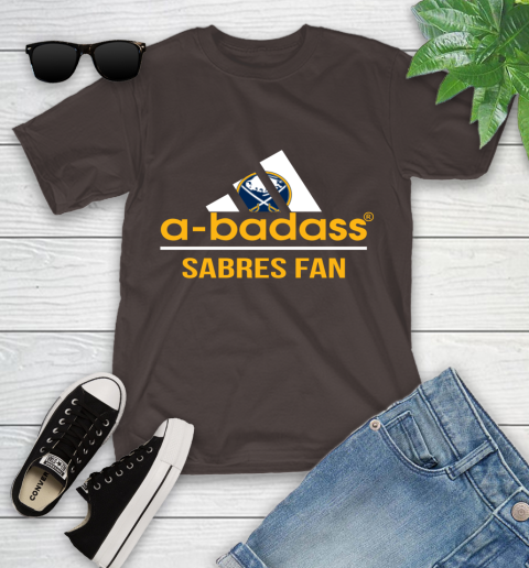 NHL A Badass Buffalo Sabres Fan Adidas Hockey Sports Youth T-Shirt 7