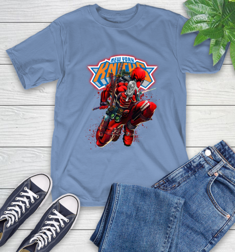 NBA Deadpool Marvel Comics Sports Basketball New York Knicks T-Shirt 11