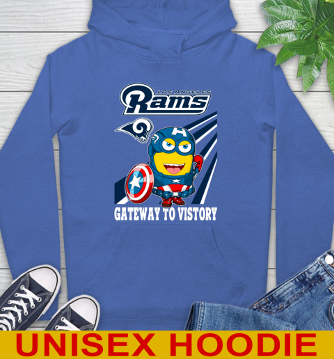 NFL Football Los Angeles Rams Captain America Marvel Avengers Minion Shirt Hoodie 9