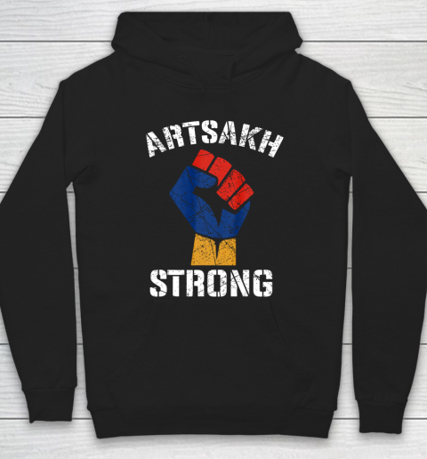 Distressed Artsakh Strong Artsakh is Armenia Armenian Flag Hoodie