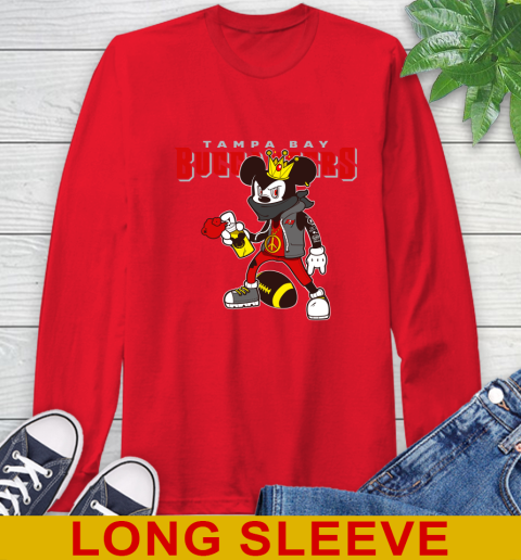 Tampa Bay Buccaneers NFL Football Mickey Peace Sign Sports Long Sleeve T-Shirt 10
