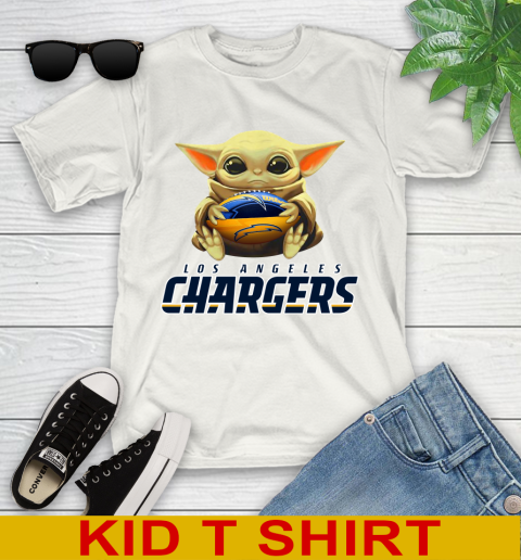 NFL Football Los Angeles Chargers Baby Yoda Star Wars Shirt Youth T-Shirt