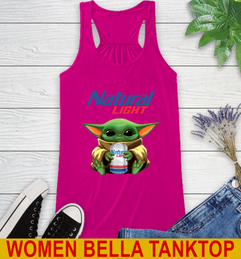Star Wars Baby Yoda Hugs Natural Light Beer Shirt 44