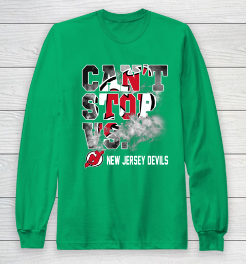 NHL New Jersey Devils Hockey Can't Stop Vs Long Sleeve T-Shirt 4