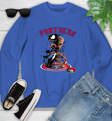 NHL Florida Panthers Hockey Venom Groot Guardians Of The Galaxy Youth Sweatshirt 8