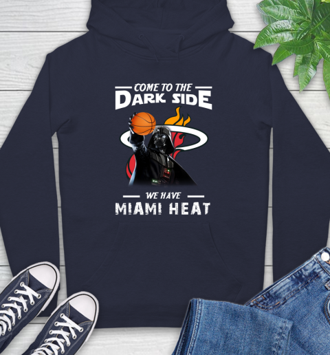 NBA Come To The Dark Side We Have Miami Heat Star Wars Darth Vader Basketball Hoodie 3