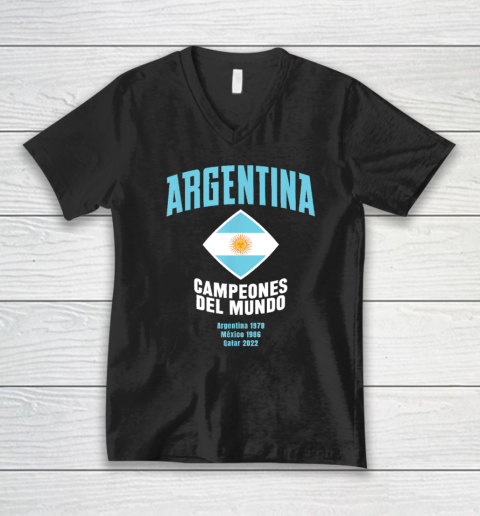 Argentina World Cup Champions 2022  Campeones Del Mundo V-Neck T-Shirt
