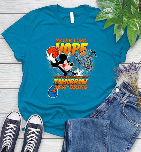 New York Knicks NBA Basketball Mickey Disney Never Lose Hope Women's T-Shirt 10