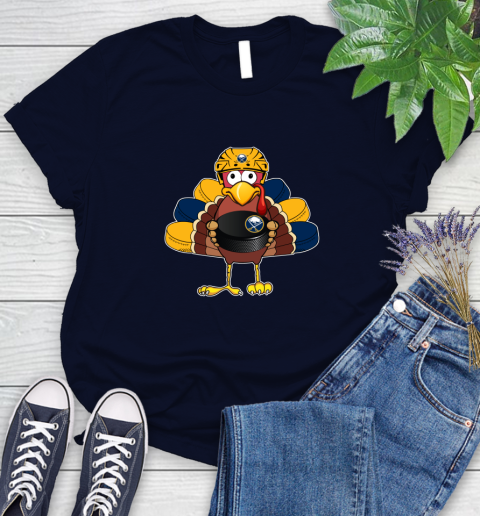 Buffalo Sabres Turkey Thanksgiving Day Women's T-Shirt 3