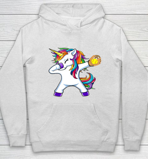 Dabbing Unicorn Softball T Shirt Funny Dab Gift Hoodie