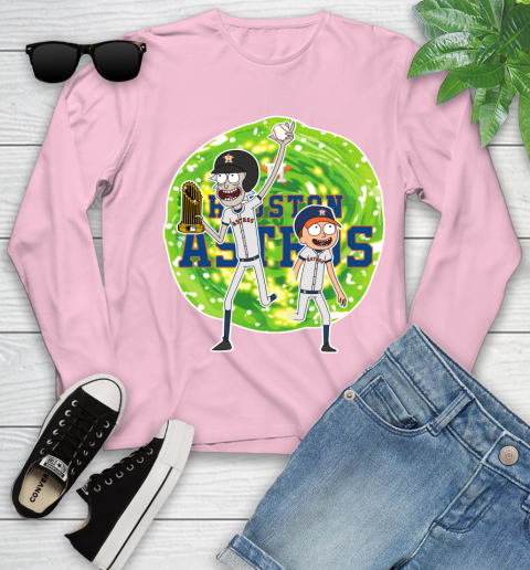 MLB Houston Astros Rick And Morty Commissioner's Trophy Baseball Sports Youth Long Sleeve 10