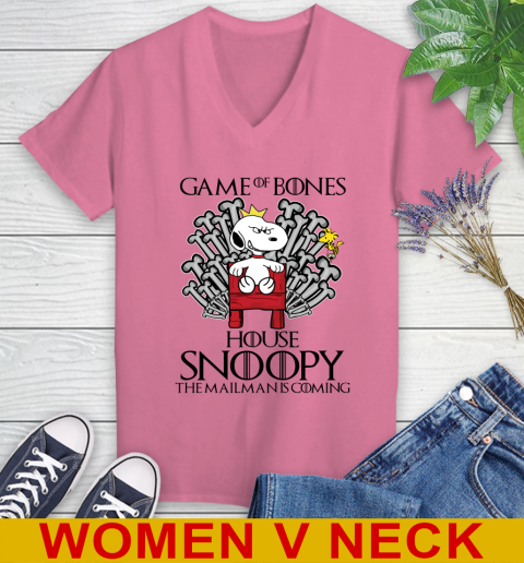 Game of bones house snoopy the mailman is coming tshirt 70