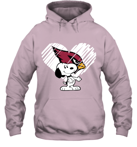 twlw happy christmas with arizona cardinals snoopy hoodie 23 front light pink