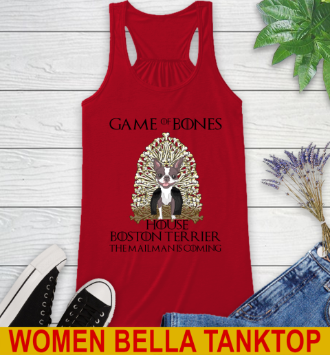 Game of bones house boston terrier dog the mailman is coming tshirt 40