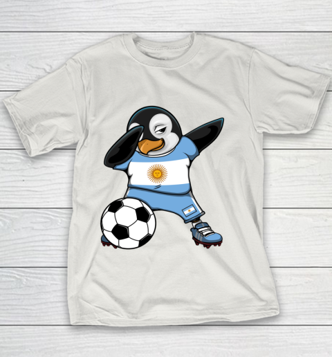 Dabbing Penguin Argentina Soccer Fans Jersey Football Lovers Youth T-Shirt 8