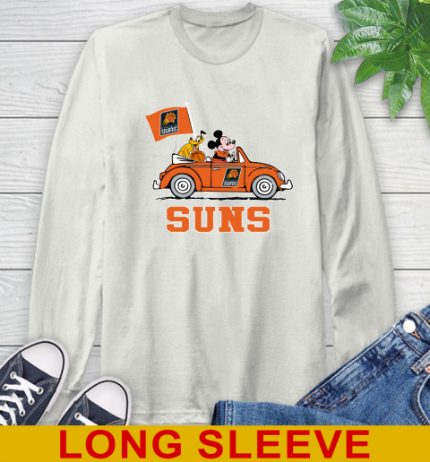NBA Basketball Phoenix Suns Pluto Mickey Driving Disney Shirt Long Sleeve T-Shirt 12