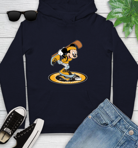 NHL Hockey Pittsburgh Penguins Cheerful Mickey Disney Shirt Youth Hoodie 4