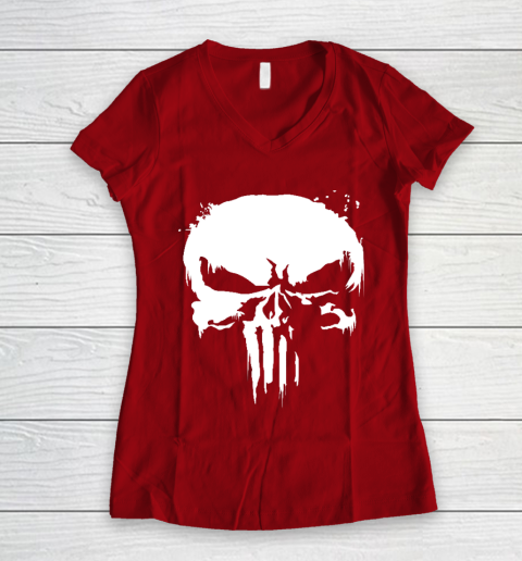 The Punisher Jon Bernthal Frank Castle Punisher Black Essential Women's V-Neck T-Shirt 8