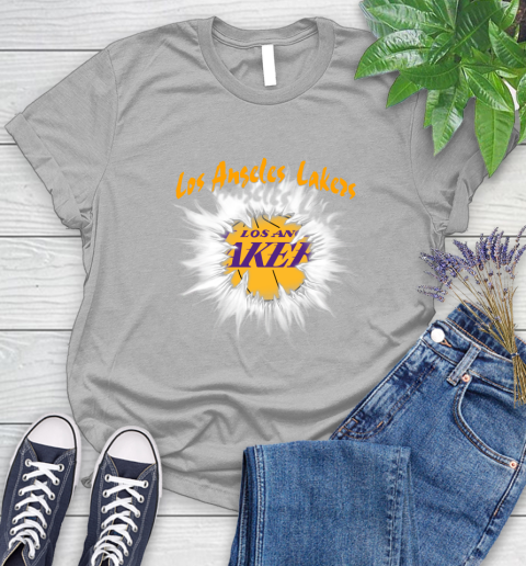 los angeles basketball shirt grey