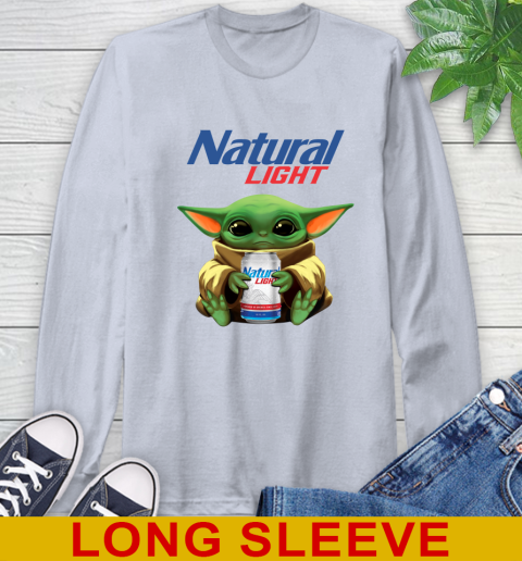 Star Wars Baby Yoda Hugs Natural Light Beer Shirt 63