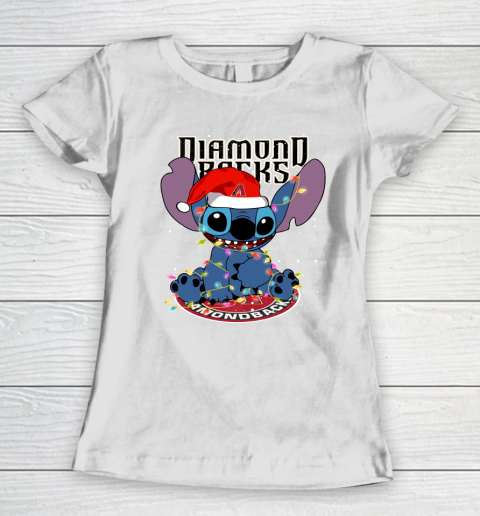 Arizona Diamondbacks MLB noel stitch Baseball Christmas Women's T-Shirt
