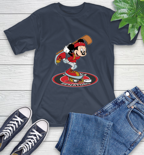 NHL Hockey Ottawa Senator Cheerful Mickey Disney Shirt T-Shirt 4