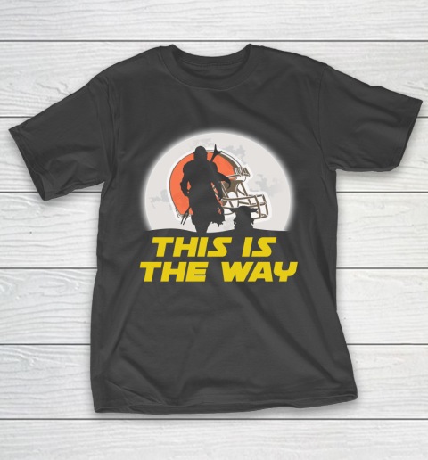 Cleveland Browns NFL Football Star Wars Yoda And Mandalorian This Is The Way T-Shirt
