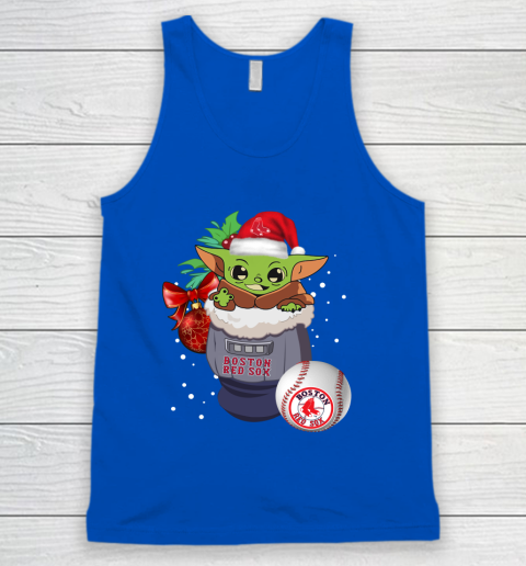 Boston Red Sox Christmas Baby Yoda Star Wars Funny Happy MLB Tank Top 5