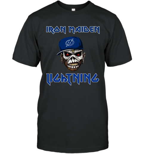 NHL Tampa Bay Lightning Iron Maiden Rock Band Music Hockey Sports jMPQWYzxTXs classic t shirt 2 95 151514 front black