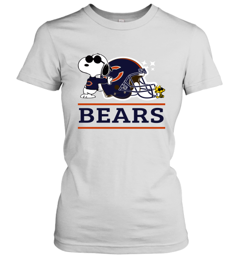 The Chicago Bears Joe Cool And Woodstock Snoopy Mashup Women's T-Shirt