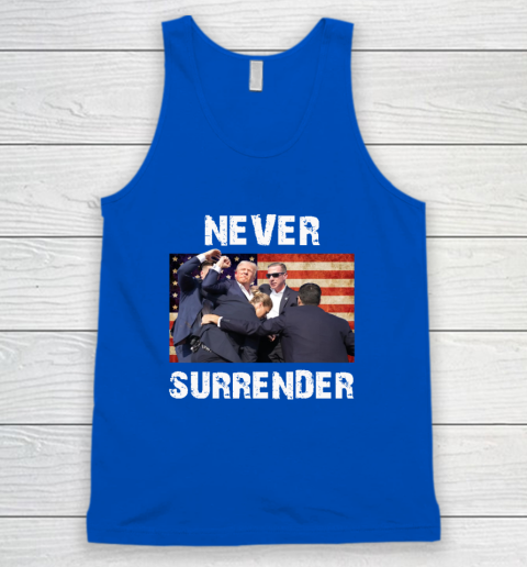 Trump Shooting Shirt Old Row Trump Nerver Surrender Tank Top 3