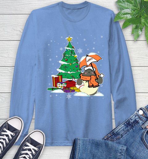 San Francisco Giants MLB Baseball Cute Tonari No Totoro Christmas Sports Long Sleeve T-Shirt 12