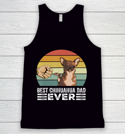Father gift shirt Vintage Retro Best Chihuahua Dad Ever Dog Lover Gift T Shirt Tank Top