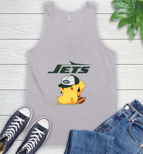 NFL Pikachu Football Sports New York Jets Tank Top 4