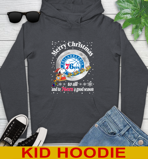 Philadelphia 76ers Merry Christmas To All And To 76ers A Good Season NBA Basketball Sports Youth Hoodie 9