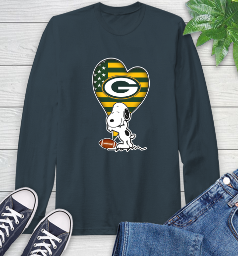 Green Bay Packers NFL Football The Peanuts Movie Adorable Snoopy Long Sleeve T-Shirt 8