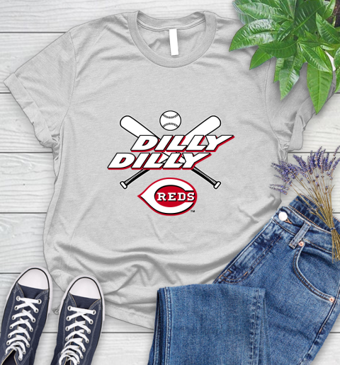 MLB Cincinnati Reds Dilly Dilly Baseball Sports Women's T-Shirt