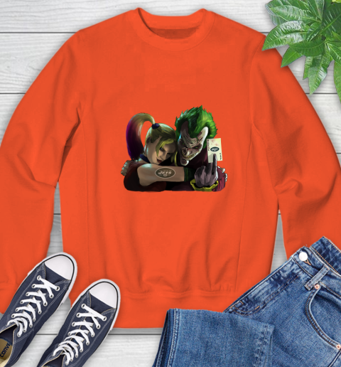 New York Jets NFL Football Joker Harley Quinn Suicide Squad Sweatshirt 5 New York Jets NFL Football Joker Harley Quinn Suicide Squad Sweatshirt - Image 5