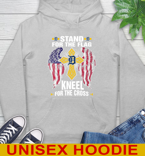 MLB Baseball Detroit Tigers Stand For Flag Kneel For The Cross Shirt Hoodie 6
