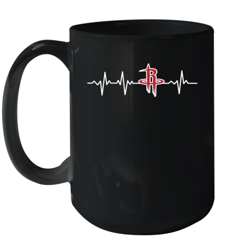 Houston Rockets NBA Basketball Heart Beat Shirt Ceramic Mug 15oz