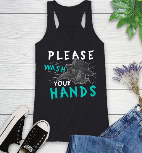 Nurse Shirt Washing Hands Please Wash Your Hand Plague Hygiene T Shirt Racerback Tank