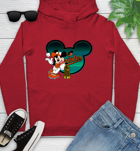 MLB Baltimore Orioles The Commissioner's Trophy Mickey Mouse Disney Youth Hoodie 11