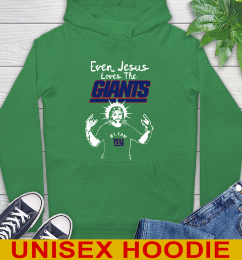 New York Giants NFL Football Even Jesus Loves The Giants Shirt Hoodie 8