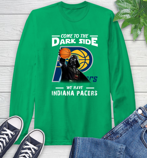 NBA Come To The Dark Side We Have Indiana Pacers Star Wars Darth Vader Basketball Long Sleeve T-Shirt 8