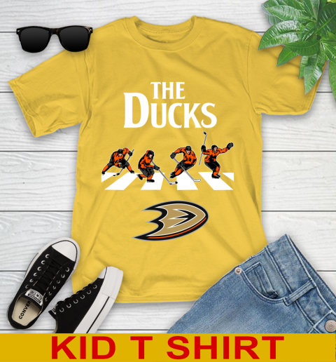 NHL Hockey Anaheim Ducks The Beatles Rock Band Shirt Youth T-Shirt 9