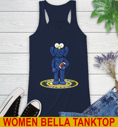 NFL Football Green Bay Packers Kaws Bff Blue Figure Shirt Racerback Tank 12 NFL Football Green Bay Packers Kaws Bff Blue Figure Shirt Racerback Tank - Image 12