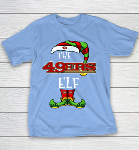 San Francisco 49ers Christmas ELF Funny NFL Youth T-Shirt 8