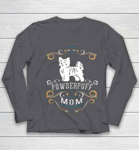 Dog Mom Shirt Powderpuff Mom Chinese Crested Dog Youth Long Sleeve 6